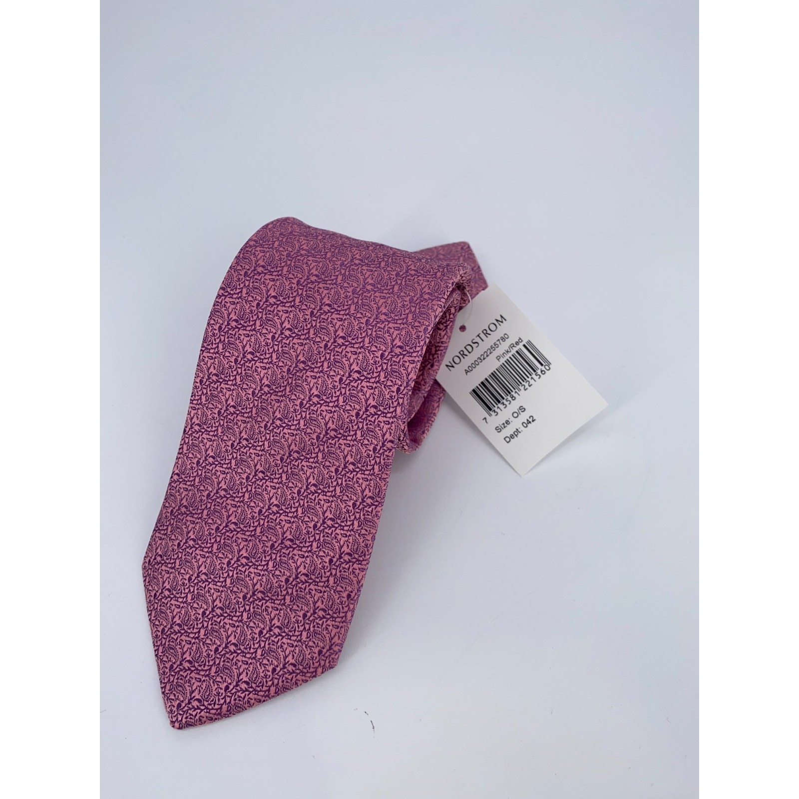 Eton Tie Men One Size Pink Red Paisley Silk Classic Fit Necktie England Made Nwt